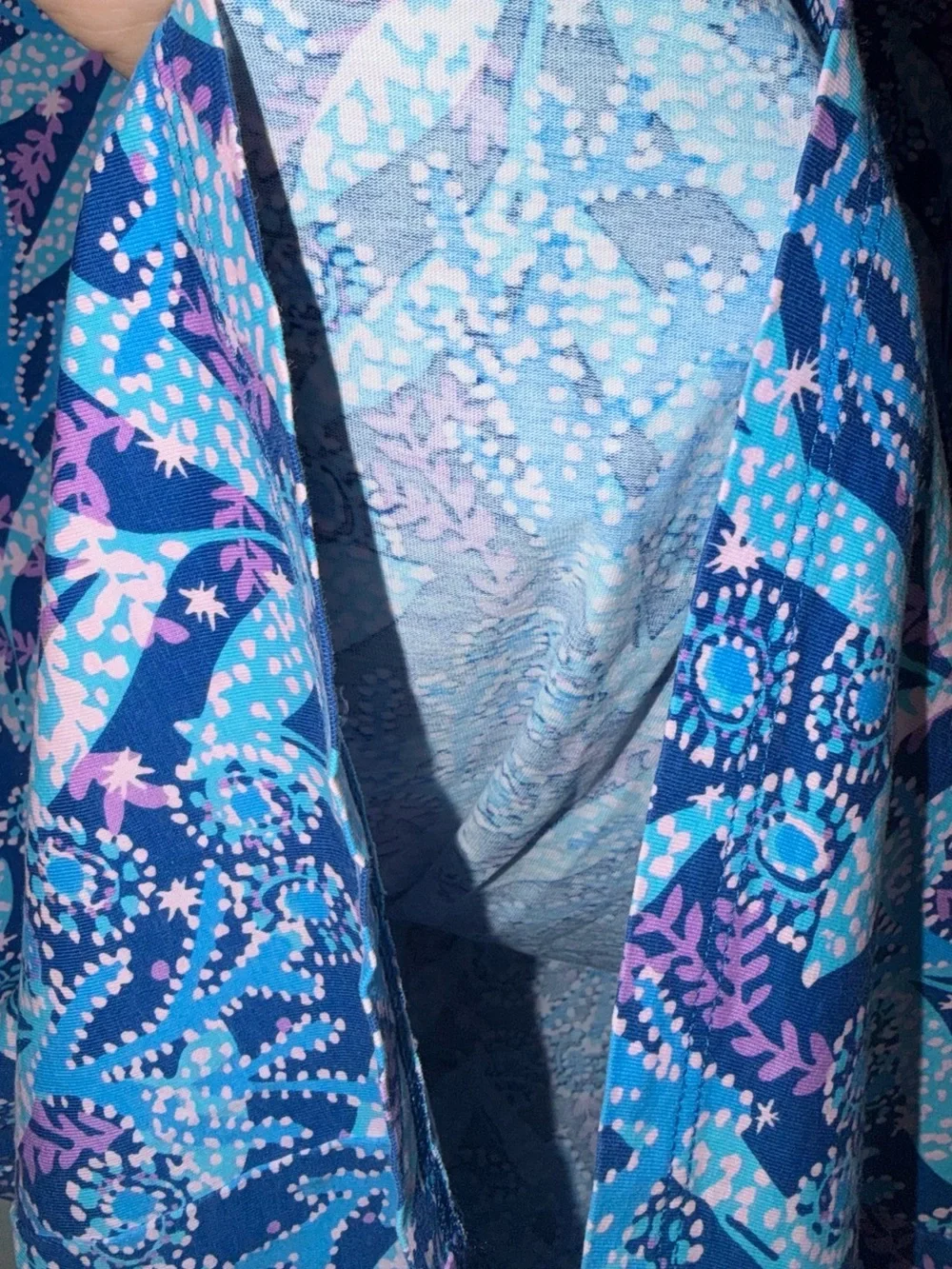 LILLY PULITZER BARTON BLU STAR GAZING SHORT SLEEVE ETTA DRESS size XS